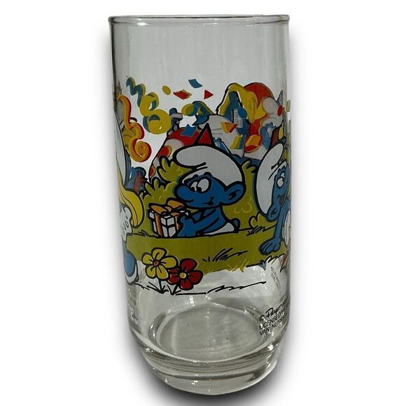 Hardees Smurfette Christmas Glass - Picture 2 of 9